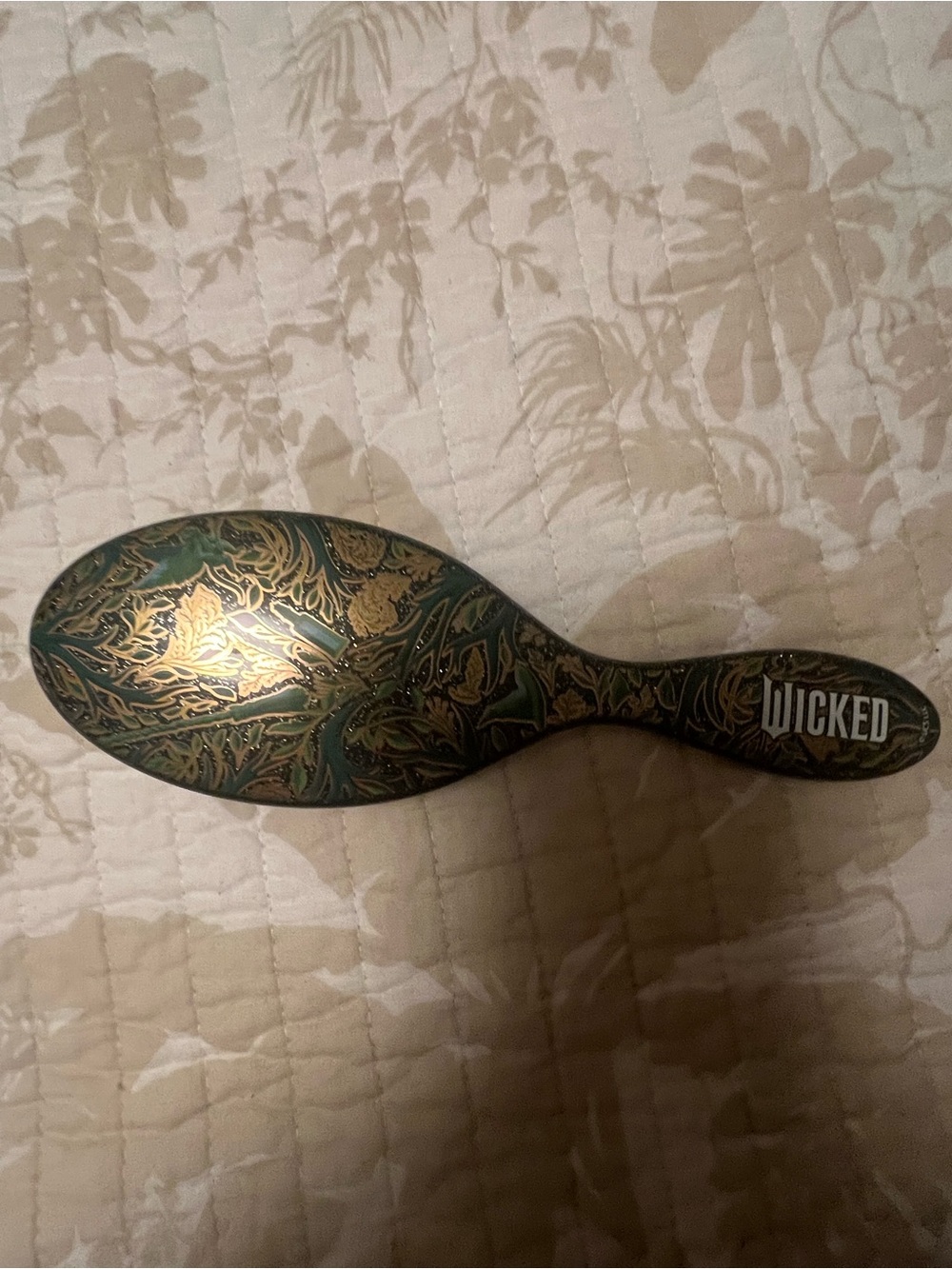 Wicked Green and Gold Decorative Hair Brush